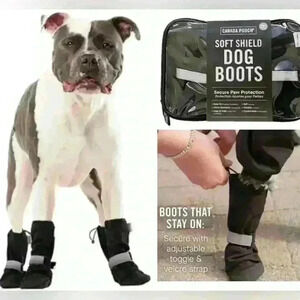 Canada Pooch Soft Shield  Dog Waterproof Boots Black size XS (1)